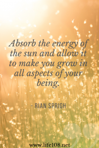 Absorb the energy of the sun